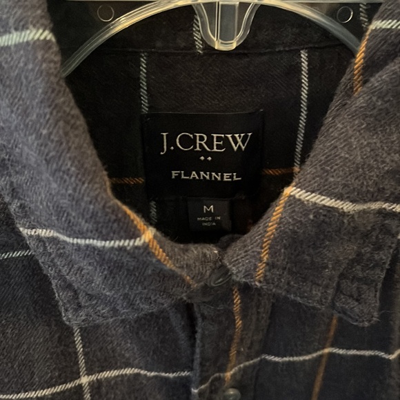 J. Crew Mens Med Classic Fit Blue Plaid Flannel - Picture 2 of 3